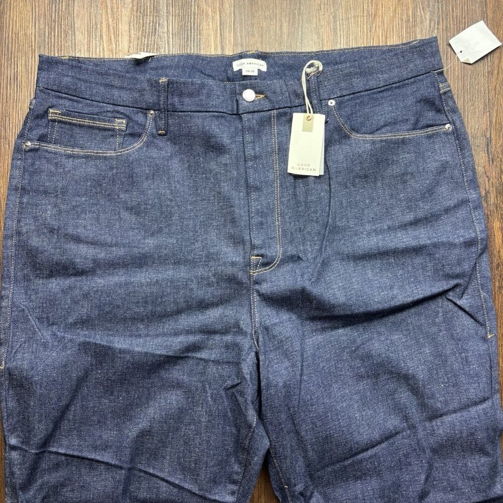 Good American x Calik Denim Boot Cut High Rise Jeans Dark Wash Women’s 28-32 - Picture 3 of 14